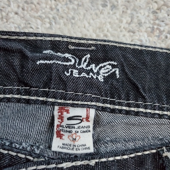 Silver Mickenzie slim bootcut distressed jeans D20 - Picture 3 of 8